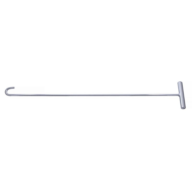 United Pacific 90010 31" Heavy-Duty Chrome Plated 5th Wheel Pin Puller, Solid Steel Rod w/5in Handle, Fifth Wheel Pin Puller - J-Hook â€“ One Unit - Image 1